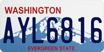 WA license plate AYL6816
