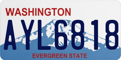 WA license plate AYL6818