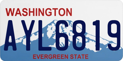 WA license plate AYL6819