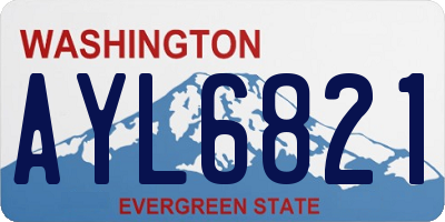 WA license plate AYL6821