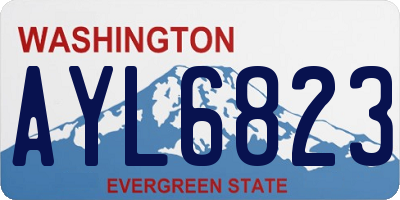 WA license plate AYL6823
