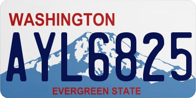 WA license plate AYL6825