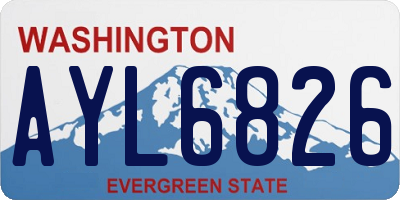 WA license plate AYL6826