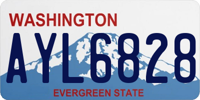WA license plate AYL6828