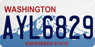 WA license plate AYL6829