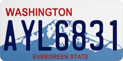 WA license plate AYL6831