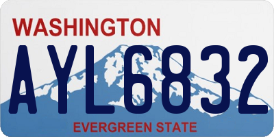 WA license plate AYL6832