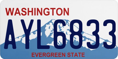 WA license plate AYL6833