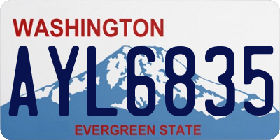 WA license plate AYL6835