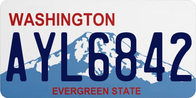 WA license plate AYL6842