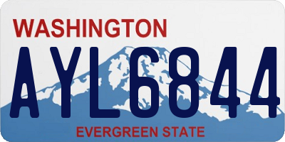 WA license plate AYL6844