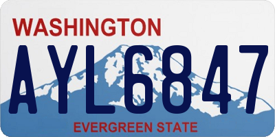 WA license plate AYL6847