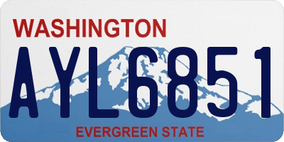 WA license plate AYL6851