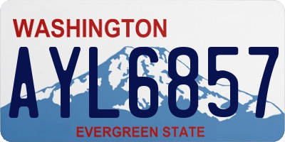 WA license plate AYL6857