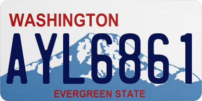 WA license plate AYL6861