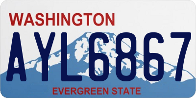 WA license plate AYL6867