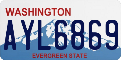 WA license plate AYL6869