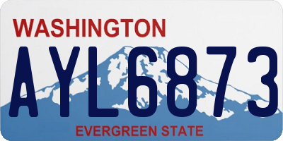 WA license plate AYL6873