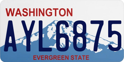 WA license plate AYL6875