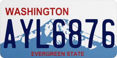 WA license plate AYL6876