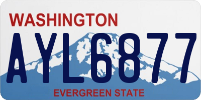 WA license plate AYL6877