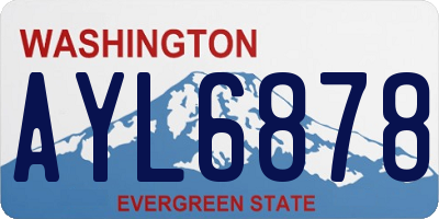 WA license plate AYL6878