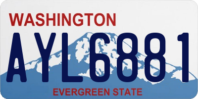 WA license plate AYL6881