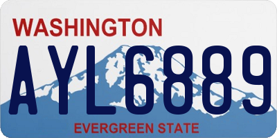 WA license plate AYL6889