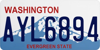 WA license plate AYL6894