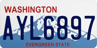 WA license plate AYL6897