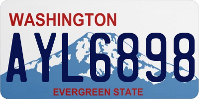 WA license plate AYL6898