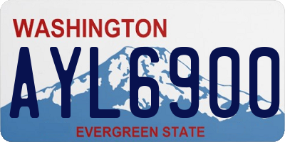 WA license plate AYL6900