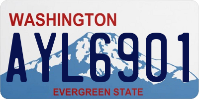 WA license plate AYL6901