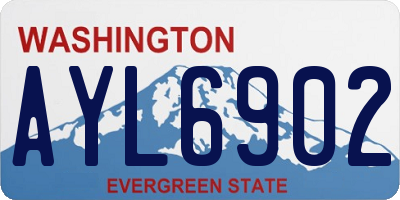 WA license plate AYL6902