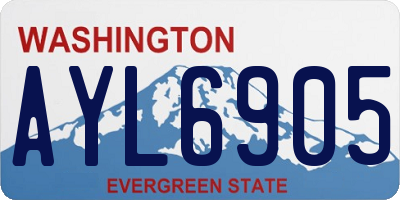 WA license plate AYL6905