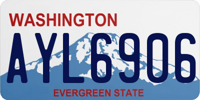 WA license plate AYL6906