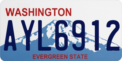 WA license plate AYL6912