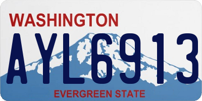 WA license plate AYL6913