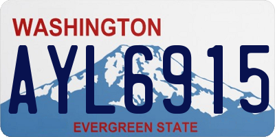 WA license plate AYL6915