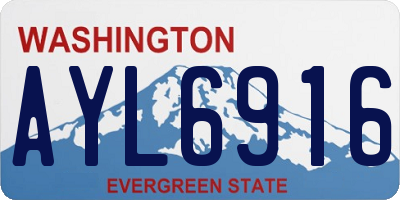 WA license plate AYL6916