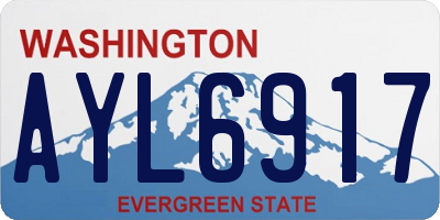 WA license plate AYL6917