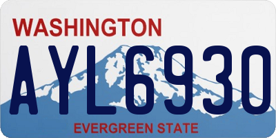WA license plate AYL6930
