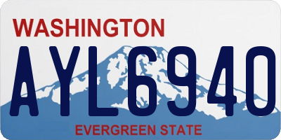 WA license plate AYL6940