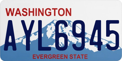 WA license plate AYL6945