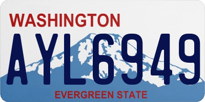 WA license plate AYL6949