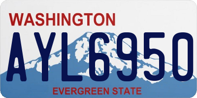WA license plate AYL6950