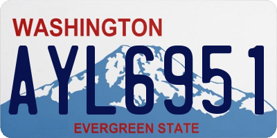 WA license plate AYL6951