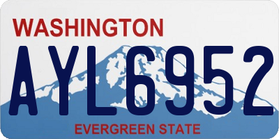 WA license plate AYL6952