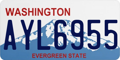 WA license plate AYL6955
