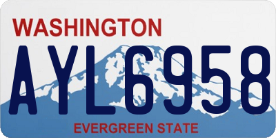 WA license plate AYL6958